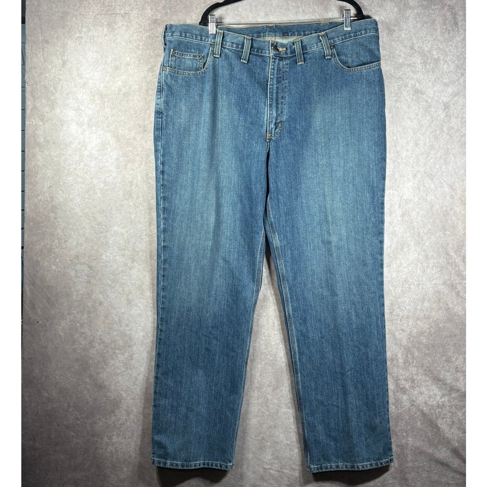 Carhartt Holter Relaxed Fit Jean Mens Size 44X32 Blue Medium Wash Denim Straight